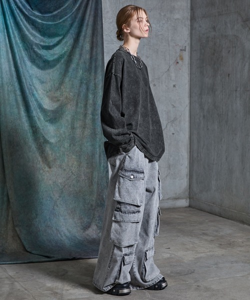 SERACE(セラス)の「【SERACE】Heavy weight loose vintage chemical long tee / ヘビーウェイトルーズヴィンテージケミカルロンT(Tシャツ/カットソー・メンズ・ホワイト系/ブラック系/グレー系・L/S/M)」の8枚目の写真