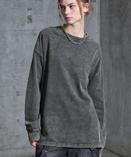 SERACE(セラス)の「【SERACE】Heavy weight loose vintage chemical long tee / ヘビーウェイトルーズヴィンテージケミカルロンT(Tシャツ/カットソー・メンズ・ホワイト系/ブラック系/グレー系・L/S/M)」の13枚目の写真