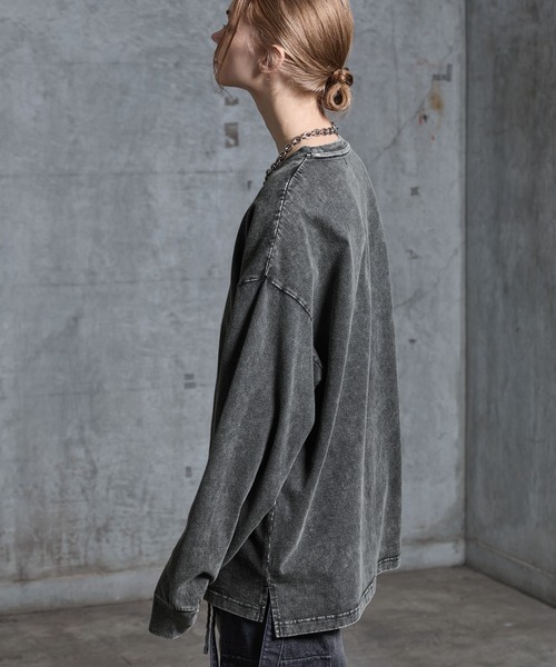 SERACE(セラス)の「【SERACE】Heavy weight loose vintage chemical long tee / ヘビーウェイトルーズヴィンテージケミカルロンT(Tシャツ/カットソー・メンズ・ホワイト系/ブラック系/グレー系・L/S/M)」の14枚目の写真