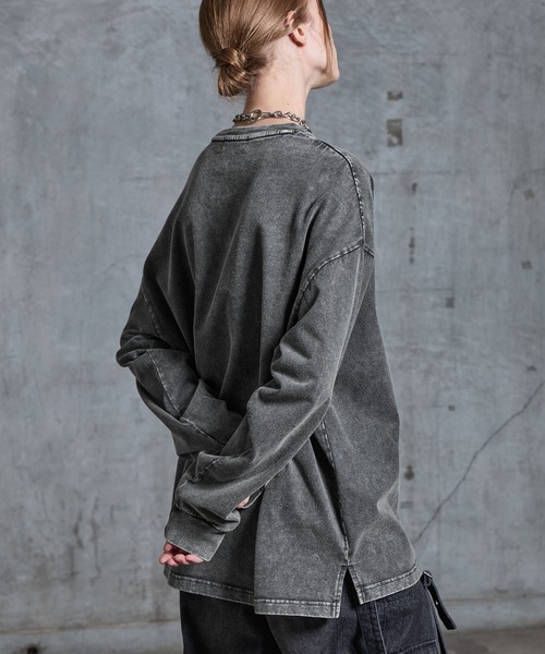 SERACE(セラス)の「【SERACE】Heavy weight loose vintage chemical long tee / ヘビーウェイトルーズヴィンテージケミカルロンT(Tシャツ/カットソー・メンズ・ホワイト系/ブラック系/グレー系・L/S/M)」の16枚目の写真