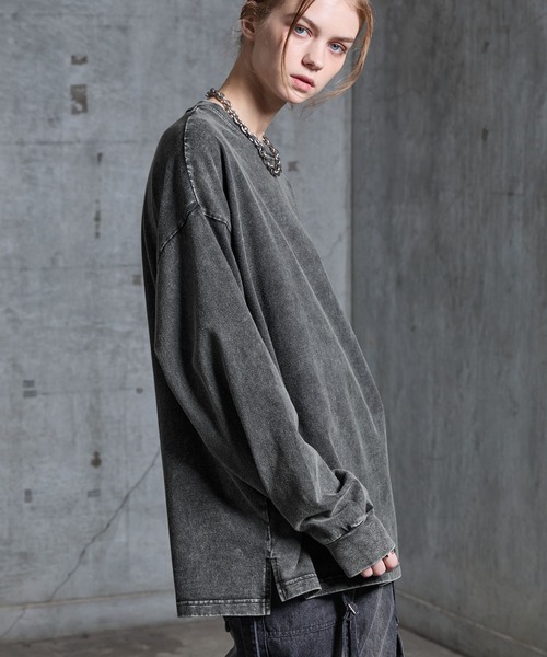 SERACE(セラス)の「【SERACE】Heavy weight loose vintage chemical long tee / ヘビーウェイトルーズヴィンテージケミカルロンT(Tシャツ/カットソー・メンズ・ホワイト系/ブラック系/グレー系・L/S/M)」の17枚目の写真
