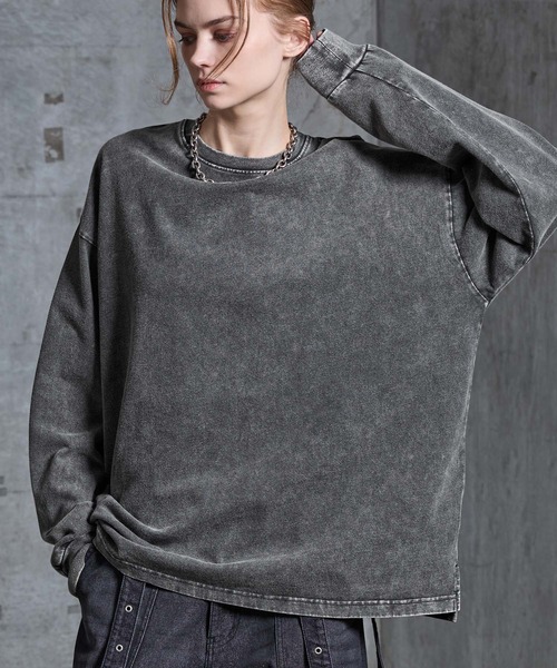 SERACE(セラス)の「【SERACE】Heavy weight loose vintage chemical long tee / ヘビーウェイトルーズヴィンテージケミカルロンT(Tシャツ/カットソー・メンズ・ホワイト系/ブラック系/グレー系・L/S/M)」の18枚目の写真