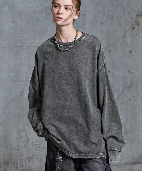 SERACE(セラス)の「【SERACE】Heavy weight loose vintage chemical long tee / ヘビーウェイトルーズヴィンテージケミカルロンT(Tシャツ/カットソー・メンズ・ホワイト系/ブラック系/グレー系・L/S/M)」の19枚目の写真