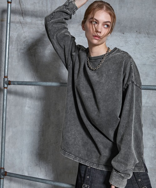 SERACE(セラス)の「【SERACE】Heavy weight loose vintage chemical long tee / ヘビーウェイトルーズヴィンテージケミカルロンT(Tシャツ/カットソー・メンズ・ホワイト系/ブラック系/グレー系・L/S/M)」の22枚目の写真