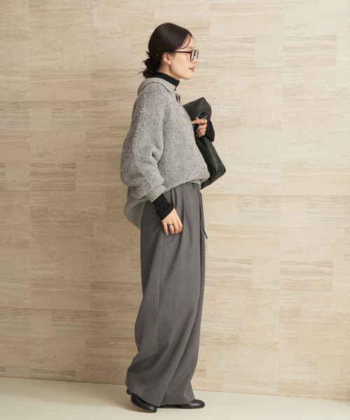 plage（プラージュ）の「LOOSE EASY SLAX パンツ（その他パンツ・レディース・ホワイト/チャコールグレー・38/36/34）」の9枚目の写真