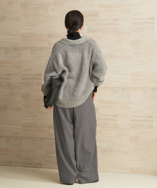 plage（プラージュ）の「LOOSE EASY SLAX パンツ（その他パンツ・レディース・ホワイト/チャコールグレー・38/36/34）」の10枚目の写真