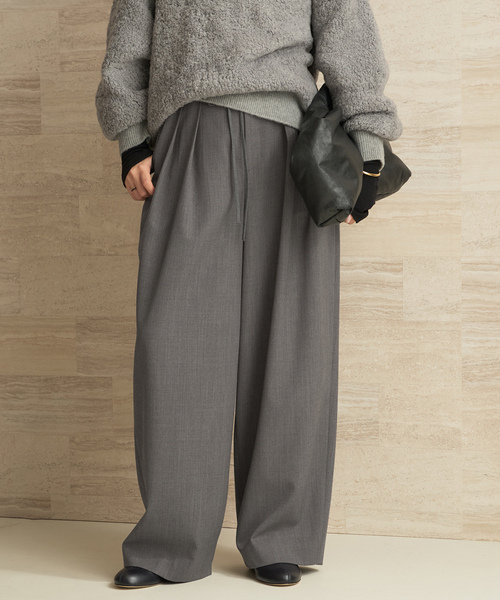 plage（プラージュ）の「LOOSE EASY SLAX パンツ（その他パンツ・レディース・ホワイト/チャコールグレー・38/36/34）」の11枚目の写真