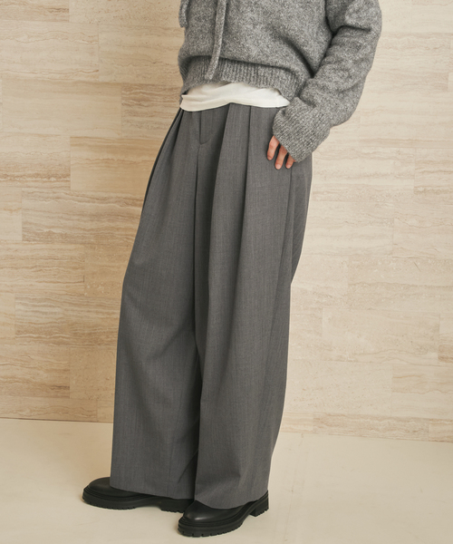 plage（プラージュ）の「LOOSE EASY SLAX パンツ（その他パンツ・レディース・ホワイト/チャコールグレー・38/36/34）」の19枚目の写真