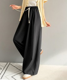 Java（ジャバ）の「《JaVa ジャバコラボ》夏を涼しく、品よくこなれる。リネンライクワイドストレートイージーパンツ（その他パンツ）」