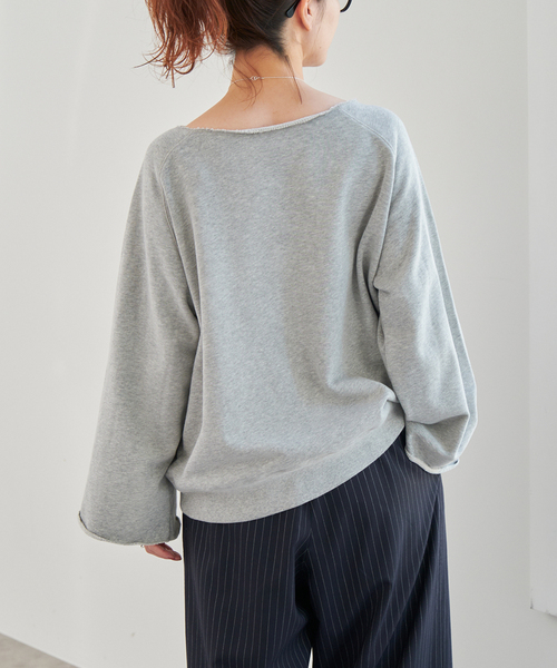 Spick & Span(スピックアンドスパン)の「《新色有り / 追加》SCREEN STARS/スクリーンスターズ 別注カットオフプルオーバー(スウェット・レディース・グレー/サックスブルー・FREE)」の8枚目の写真