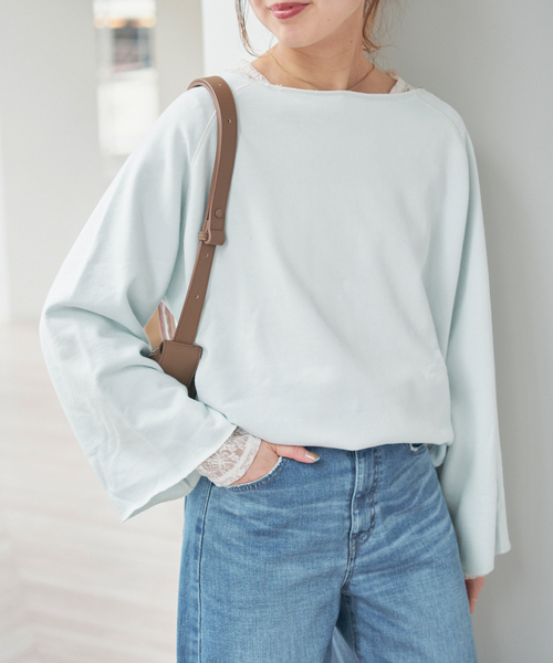 Spick & Span(スピックアンドスパン)の「《新色有り / 追加》SCREEN STARS/スクリーンスターズ 別注カットオフプルオーバー(スウェット・レディース・グレー/サックスブルー・FREE)」の11枚目の写真