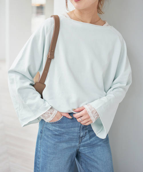 Spick & Span(スピックアンドスパン)の「《新色有り / 追加》SCREEN STARS/スクリーンスターズ 別注カットオフプルオーバー(スウェット・レディース・グレー/サックスブルー・FREE)」の14枚目の写真