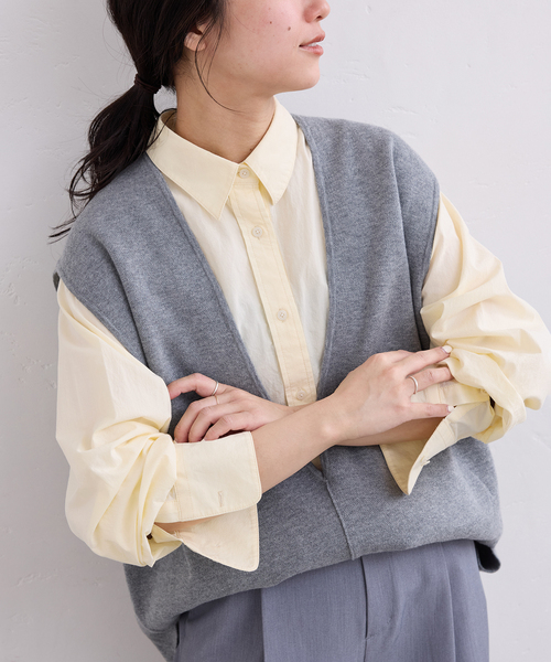 SLOBE IENA(スローブイエナ)の「Wash Cotton Color シャツ(シャツ/ブラウス・レディース・サックスブルー/イエロー/グリーン系その他/ピンク・FREE)」の3枚目の写真