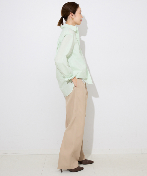 SLOBE IENA(スローブイエナ)の「Wash Cotton Color シャツ(シャツ/ブラウス・レディース・サックスブルー/イエロー/グリーン系その他/ピンク・FREE)」の9枚目の写真