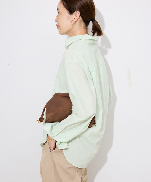 SLOBE IENA(スローブイエナ)の「Wash Cotton Color シャツ(シャツ/ブラウス・レディース・サックスブルー/イエロー/グリーン系その他/ピンク・FREE)」の11枚目の写真