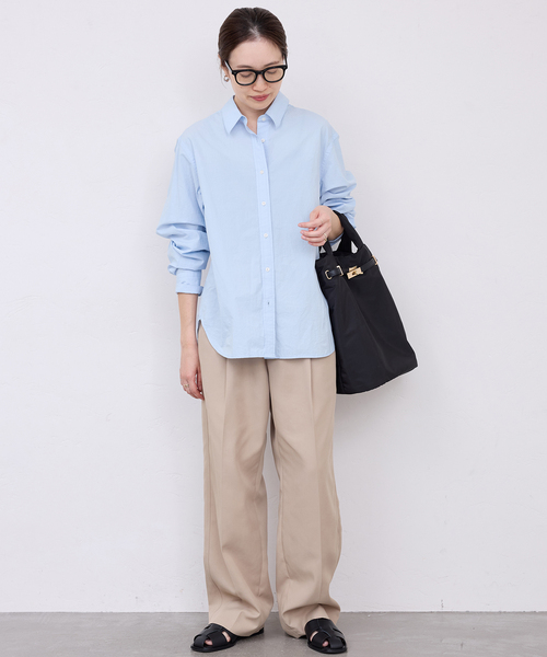 SLOBE IENA(スローブイエナ)の「Wash Cotton Color シャツ(シャツ/ブラウス・レディース・サックスブルー/イエロー/グリーン系その他/ピンク・FREE)」の13枚目の写真