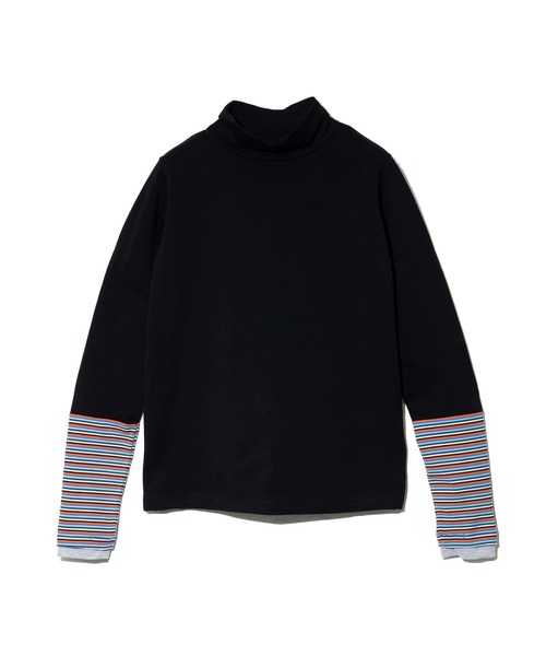 go slow caravan(ゴースローキャラバン)の「GENTIL/ジャンティー 袖切替 ハイネックインナー(Tシャツ/カットソー・レディース・レッド/グレー/ブラック・FREE)」の8枚目の写真