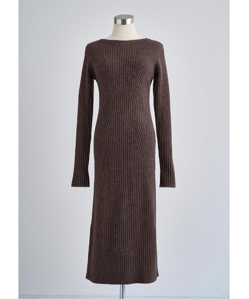 LUDICRUM（ルーディクルム）の「Backtwist semiflare onepiece（ワンピース・レディース・ブラウン/ベージュ/チャコールグレー・S/M）」の2枚目の写真