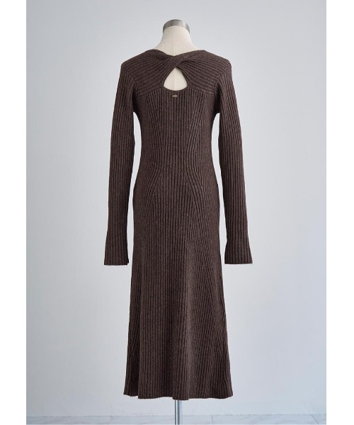 LUDICRUM（ルーディクルム）の「Backtwist semiflare onepiece（ワンピース・レディース・ブラウン/ベージュ/チャコールグレー・S/M）」の11枚目の写真