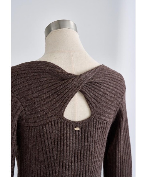 LUDICRUM（ルーディクルム）の「Backtwist semiflare onepiece（ワンピース・レディース・ブラウン/ベージュ/チャコールグレー・S/M）」の12枚目の写真