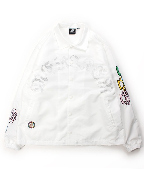 GALFY（ガルフィー）の「【GALFY/ガルフィー】メリケンHERTSコーチJKT（ブルゾン・メンズ・ホワイト/オレンジ/ブラック・M/L/XL）」の4枚目の写真