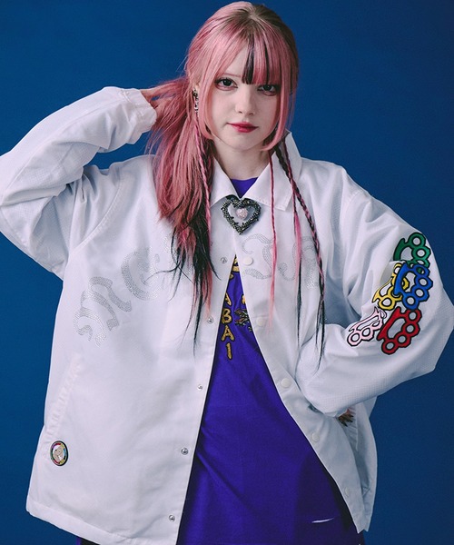 GALFY（ガルフィー）の「【GALFY/ガルフィー】メリケンHERTSコーチJKT（ブルゾン・メンズ・ホワイト/オレンジ/ブラック・M/L/XL）」の13枚目の写真