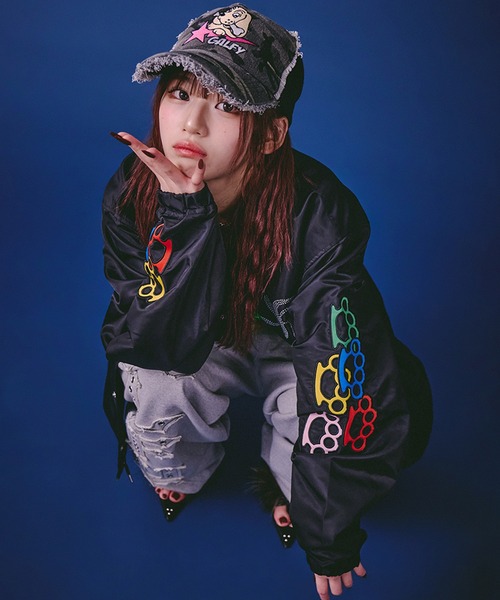 GALFY（ガルフィー）の「【GALFY/ガルフィー】メリケンHERTSコーチJKT（ブルゾン・メンズ・ホワイト/オレンジ/ブラック・M/L/XL）」の14枚目の写真