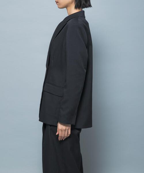 URBAN RESEARCH ROSSO WOMEN（アーバンリサーチ　ロッソ）の「防シワシャンブレーツイルダブルジャケット（その他アウター・レディース・ブラック/ベージュ系その他・36/38）」の15枚目の写真