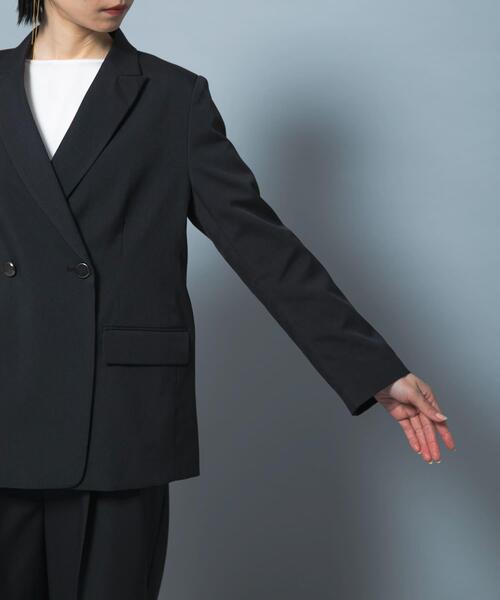 URBAN RESEARCH ROSSO WOMEN（アーバンリサーチ　ロッソ）の「防シワシャンブレーツイルダブルジャケット（その他アウター・レディース・ブラック/ベージュ系その他・36/38）」の17枚目の写真
