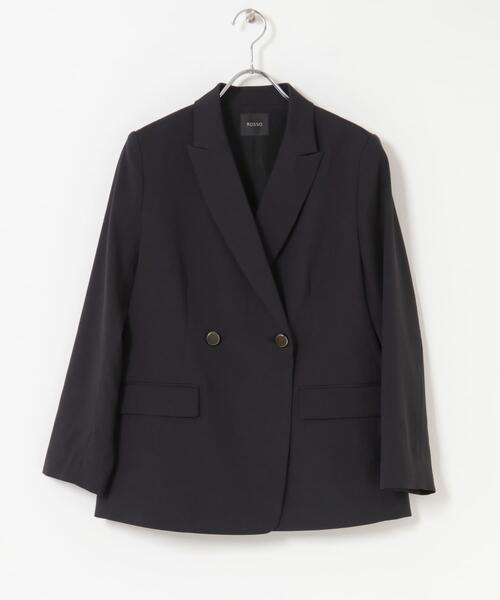 URBAN RESEARCH ROSSO WOMEN（アーバンリサーチ　ロッソ）の「防シワシャンブレーツイルダブルジャケット（その他アウター・レディース・ブラック/ベージュ系その他・36/38）」の19枚目の写真
