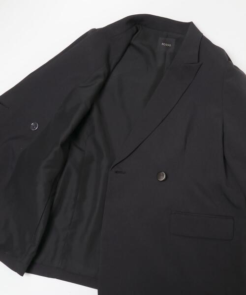 URBAN RESEARCH ROSSO WOMEN（アーバンリサーチ　ロッソ）の「防シワシャンブレーツイルダブルジャケット（その他アウター・レディース・ブラック/ベージュ系その他・36/38）」の20枚目の写真