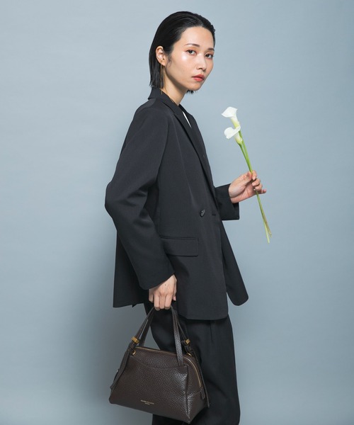 URBAN RESEARCH ROSSO WOMEN（アーバンリサーチ　ロッソ）の「防シワシャンブレーツイルダブルジャケット（その他アウター・レディース・ブラック/ベージュ系その他・36/38）」の8枚目の写真