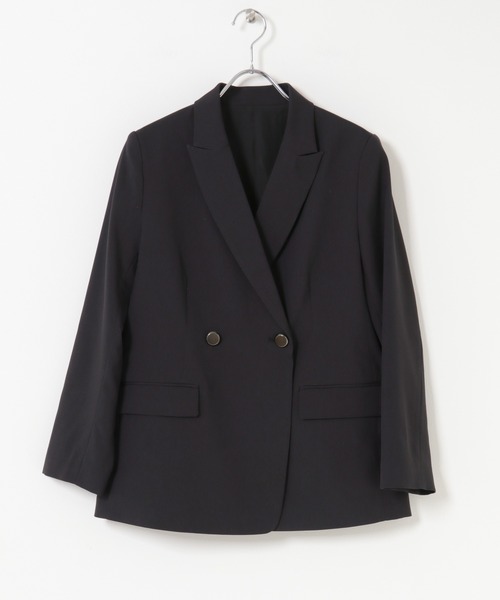 URBAN RESEARCH ROSSO WOMEN（アーバンリサーチ　ロッソ）の「防シワシャンブレーツイルダブルジャケット（その他アウター・レディース・ブラック/ベージュ系その他・36/38）」の18枚目の写真