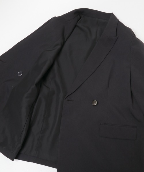 URBAN RESEARCH ROSSO WOMEN（アーバンリサーチ　ロッソ）の「防シワシャンブレーツイルダブルジャケット（その他アウター・レディース・ブラック/ベージュ系その他・36/38）」の19枚目の写真