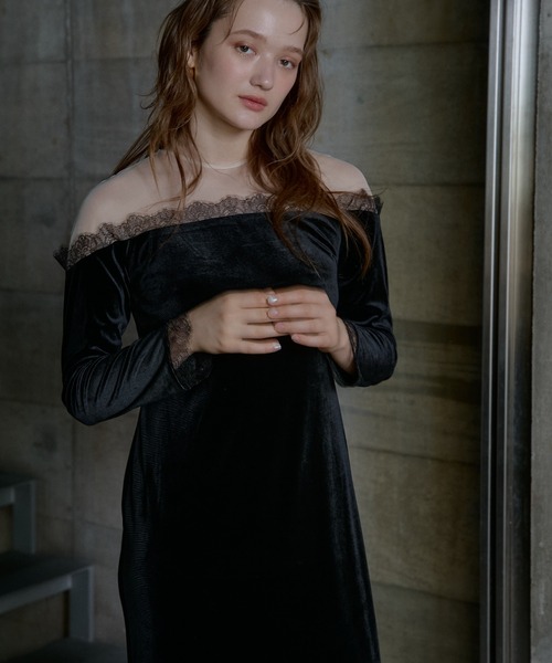 Ladylike velour dress（ドレス）｜LE'RURE（リルアー）のファッション