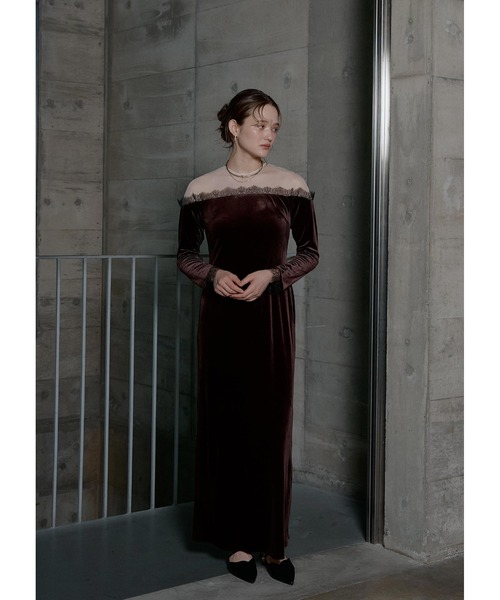 Ladylike velour dress（ドレス）｜LE'RURE（リルアー）のファッション
