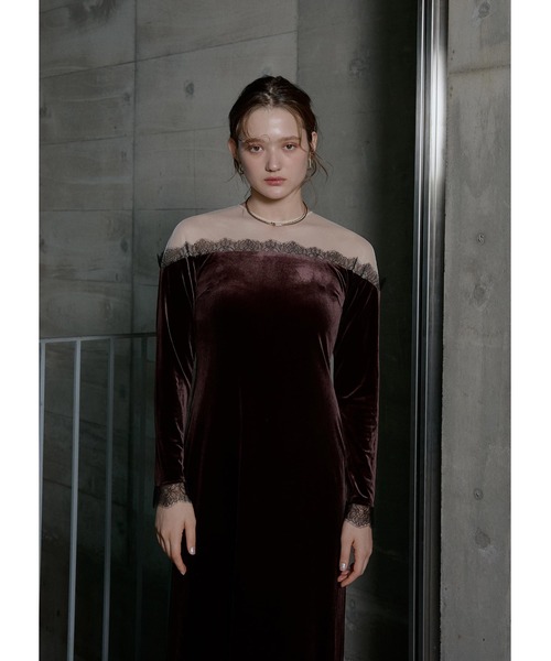 【新品未使用】lerure Ladylike velour dress ブラック Ladylike velour dress（ドレス）｜LE'RURE（リルアー）のファッション
