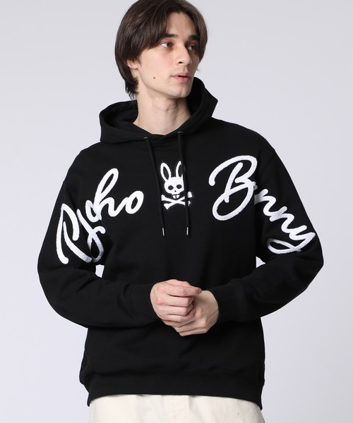 Psycho Bunny（サイコバニー）の「サガラ刺繍 クロスオーバーロゴパーカ（パーカー・メンズ・ホワイト/ブラック・MEDIUM/SMALL/X-LARGE/LARGE）」の2枚目の写真