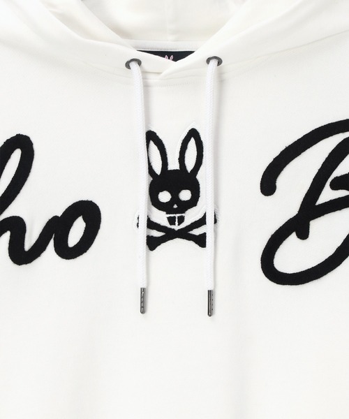 Psycho Bunny（サイコバニー）の「サガラ刺繍 クロスオーバーロゴパーカ（パーカー・メンズ・ホワイト/ブラック・MEDIUM/SMALL/X-LARGE/LARGE）」の8枚目の写真