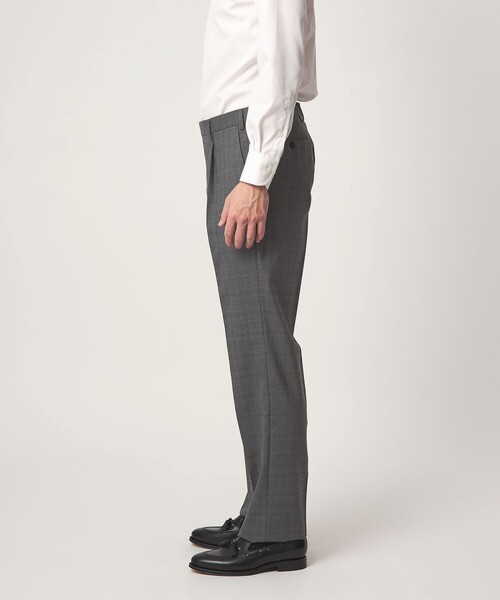 green label relaxing(グリーンレーベルリラクシング)の「REDA グレンチェック HX 1プリーツ スーツパンツ(スーツパンツ・メンズ・ネイビー/グレー系・72/80/76/88/92/84)」の6枚目の写真