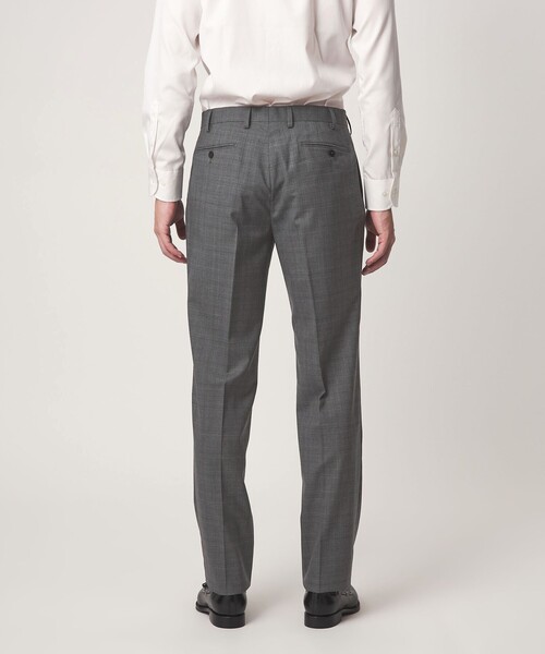 green label relaxing(グリーンレーベルリラクシング)の「REDA グレンチェック HX 1プリーツ スーツパンツ(スーツパンツ・メンズ・ネイビー/グレー系・72/80/76/88/92/84)」の7枚目の写真