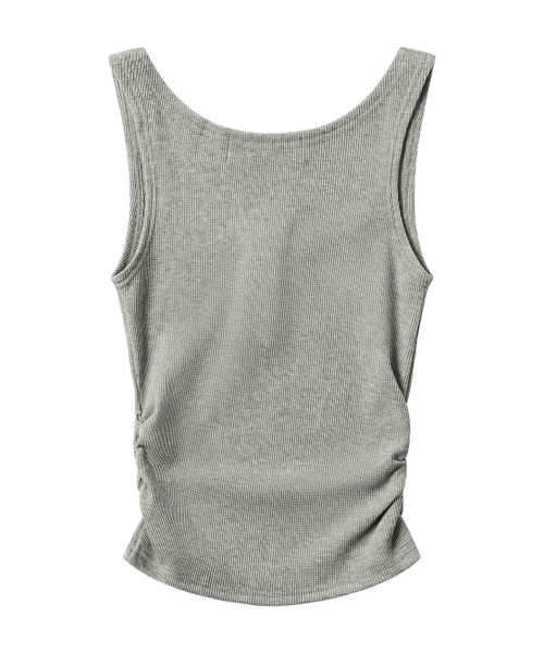 A FEW COMMENTS(アフューコメンツ)の「ワッフルシャーリングタンクトップ メランジェグレー(Tシャツ/カットソー・レディース・その他・FREE)」の2枚目の写真
