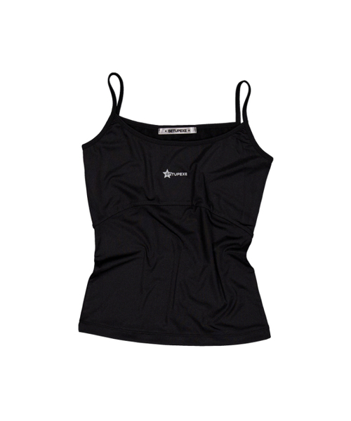 SETUP-EXE(セットアップイーエックスイー)の「LOGO PEARL SLEEVELESS / BLACK(Tシャツ/カットソー・レディース・その他・ONE SIZE)」の2枚目の写真