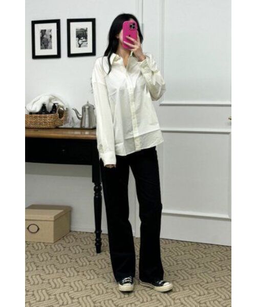 RIDIFI(リディフィ)の「OVER-FIT BOX SHIRTS_CREAM(シャツ/ブラウス・レディース・その他・FREE)」の6枚目の写真