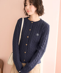 ケーブルニット」に該当するカーディガン/ボレロ（ブルー・ネイビー