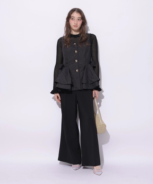 Rirandture（リランドチュール）の「ラッフルティアードベスト（シャツ/ブラウス・レディース・ブラック/ベージュ・2/1）」の9枚目の写真