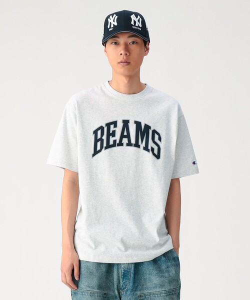 Champion(チャンピオン)の「【別注】Champion / Beams Logo T-shirt(Tシャツ/カットソー・メンズ・ホワイト/ブラック系その他/ヘザーグレー・M/S/XL/L)」の4枚目の写真