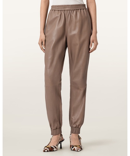 ALLSAINTS(オールセインツ)の「JEN LEATHER JOGGERS | JEN レザー ジョガー(その他パンツ・レディース・ブラウン系その他・6/8/10/4)」の2枚目の写真