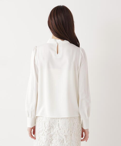 PROPORTION BODY DRESSING（プロポーションボディドレッシング）の「＜ウォッシャブル＞キラ釦ボウタイブラウス / 1216110207（シャツ/ブラウス・レディース・ベージュ/ネイビー/ホワイト・MEDIUM/SMALL）」の9枚目の写真