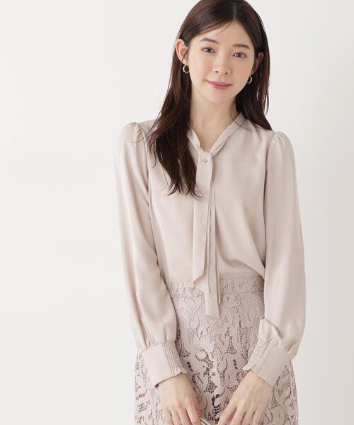 PROPORTION BODY DRESSING（プロポーションボディドレッシング）の「＜ウォッシャブル＞キラ釦ボウタイブラウス / 1216110207（シャツ/ブラウス・レディース・ベージュ/ネイビー/ホワイト・MEDIUM/SMALL）」の20枚目の写真
